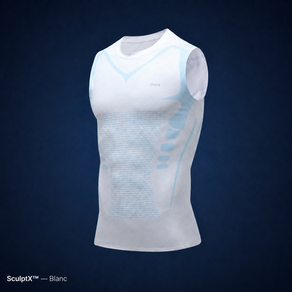 Débardeur gainant SculptX™ blanc avec marquage Orina
