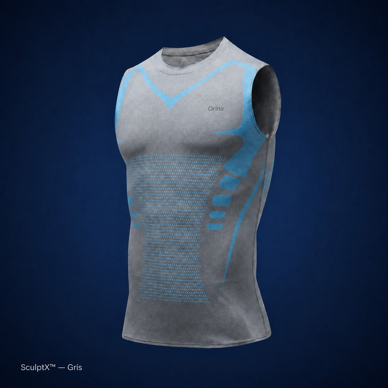 Débardeur gainant SculptX™ gris avec marquage Orina