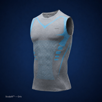 Débardeur gainant SculptX™ gris avec marquage Orina